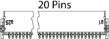One27 vinklet kontaktlist, 20-polet