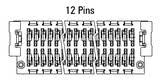 Dimensjoner Zero8-plugg, rett, 12-polet