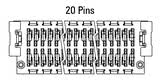 Dimensjoner Zero8-plugg, rett, 20-polet