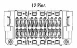 Dimensjoner Zero8-kontakt, rett, 12-polet