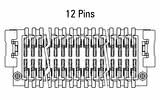 Dimensjoner Zero8-plugg, rett, 12-polet