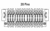 Dimensjoner Zero8-plugg, rett, 20-polet