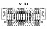 Dimensjoner Zero8-plugg, rett, 52-polet