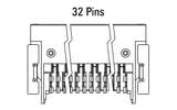 Dimensjoner Zero8-kontakt, vinklet, 32-polet