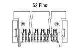 Dimensjoner Zero8-kontakt, vinklet, 52-polet
